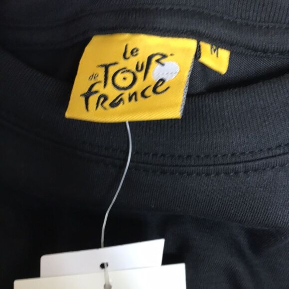 Official le Tour de France black big print T-shirt size medium - Picture 8 of 9